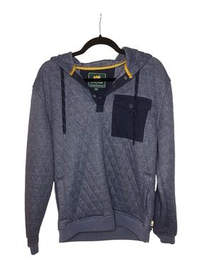 Horizon Quilted Hooded Pullover - Heather Navy